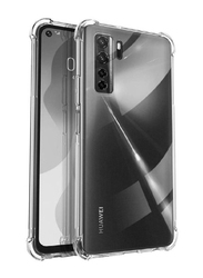 Huawei Nova 7 Transparent TPU Reinforced Corners Shock-Absorption Flexible Mobile Phone Case Cover, Clear