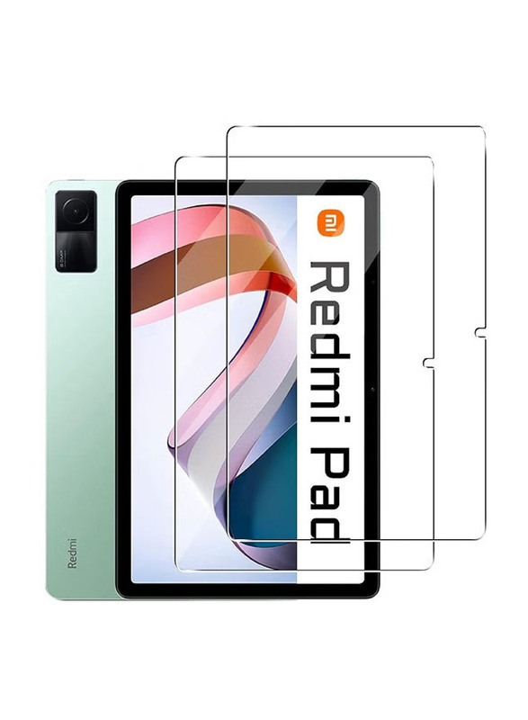 Hyx Xiaomi Redmi Pad HD Full Coverage Easy Installation Tempered Glass Screen Protector, 2 Piece, Clear