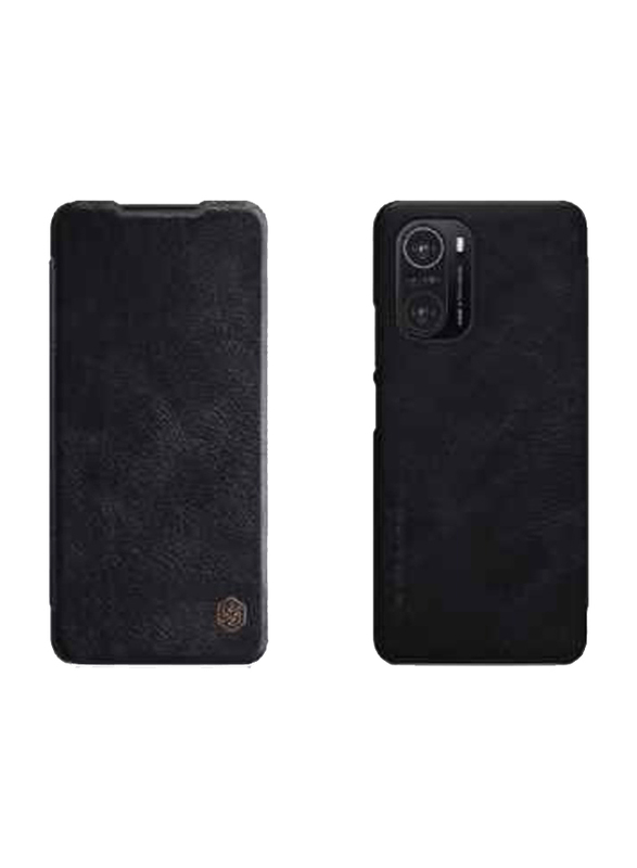 Xiaomi Redmi K40 Pro Leather Flip Folio Mobile Phone Case Cover, Black