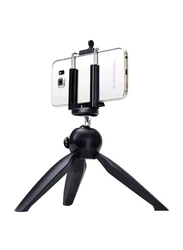 Universal Adjustable Plastic Mini Phone Holder Tripod, Black