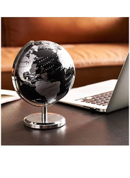 8-inch Metallic World Globe, Black