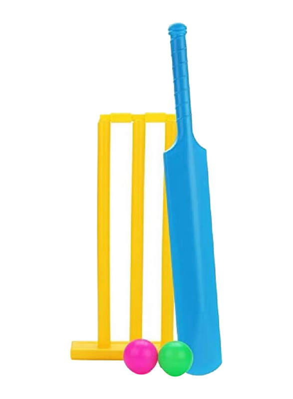 Colm Plastic Cricket Bat and Ball Set, Ages 3+, Multicolour