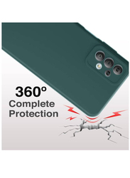 Samsung Galaxy A73 5G Protective Shockproof Soft Liquid Silicone Mobile Phone Case Cover, Green