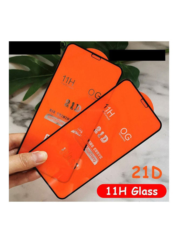 Apple iPhone 12/12 Pro 21D Full Glass & Glue Tempered Glass Mobile Phone Screen Protector, Black