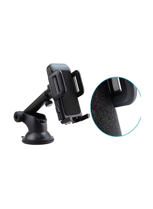 Universal Cradle 360° Rotatable Extendable Car Phone Mount for Mobile Phone, Black