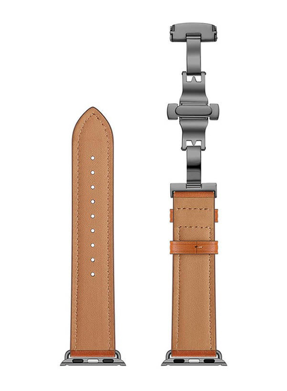 Voberry Replacement Band for Apple Watch Series 4 44mm, Brown