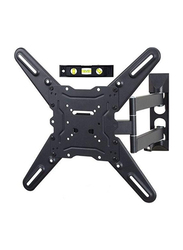 TV LCD Monitor Wall Mount Full Motion Swing Out Tilt Swivel Articulating Arm Angle Adjustable for 32-55 Inch Flat Screen TVs, Black