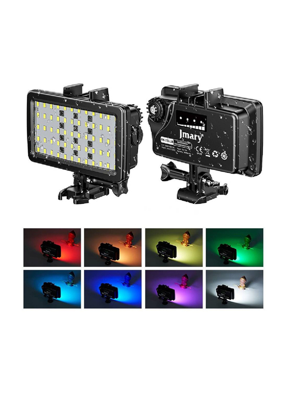 Jmary Portable RGB LED Video Waterproof Fill Light, FM-72RGB, Black