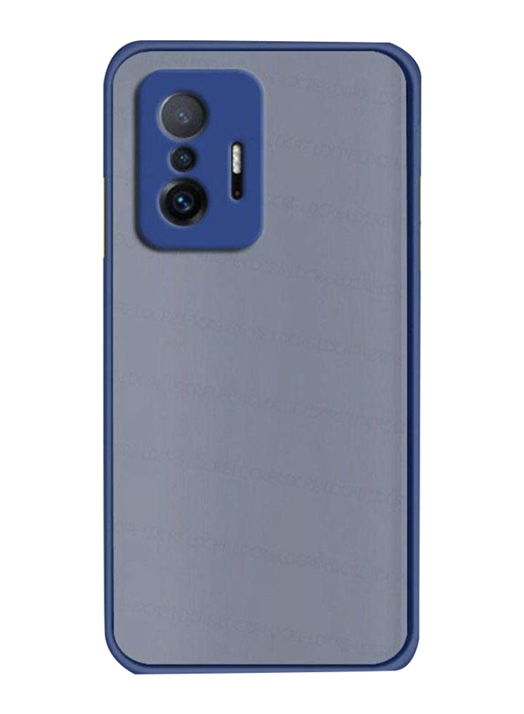 Xiaomi Mi 11T Pro 5G Matte Soft Bumper Hybrid Protective Mobile Phone Back Case Cover, Blue