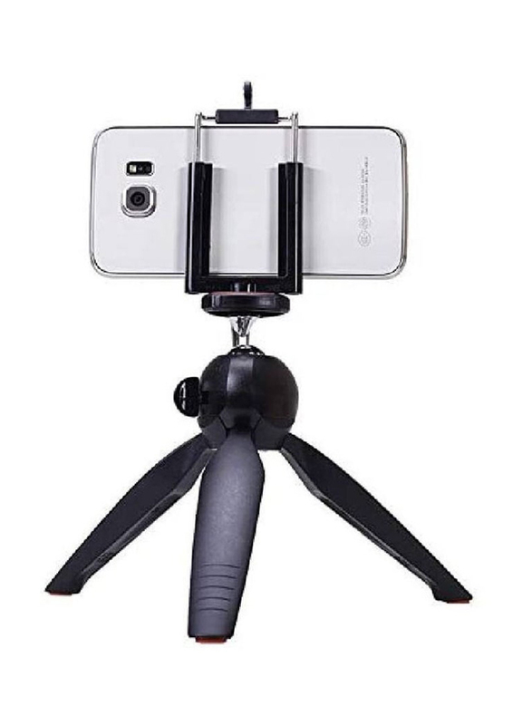 Mini Tripod with Phone Holder Clip, Black