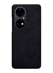 Nillkin Huawei P50 Pro Leather Flip Folio Mobile Phone Case Cover, Black