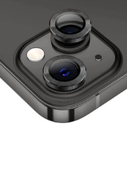 Apple iPhone 14 9H Metal Individual Ring Tempered Glass Camera Lens Protector, Black