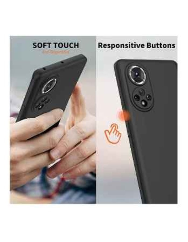 Huawei Nova 9 Anti Scratch Mobile Phone Case Cover with 2 Screen Protector, Black/Clear