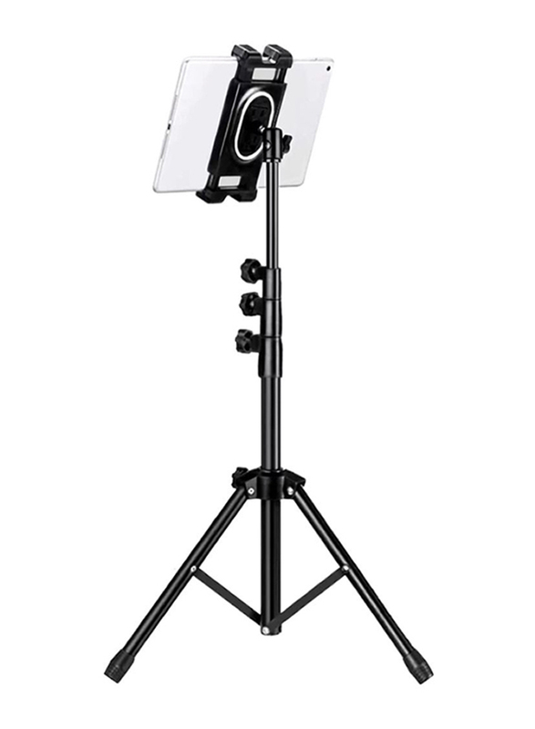 Telescopic Tripod Tablet Stand, Black