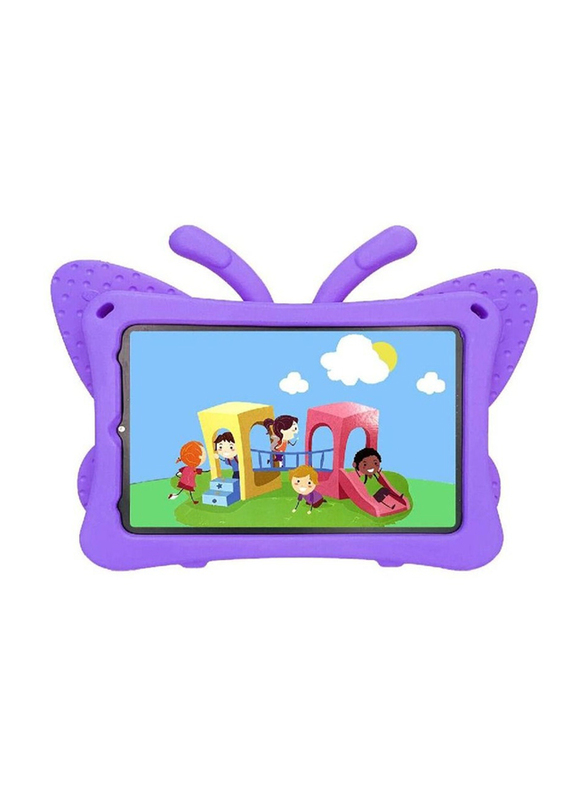 Apple iPad Mini 6th Gen Kids EVA Butterfly Stand Soft Tablet Back Case Cover, Purple