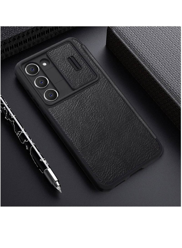 Nillkin Samsung Galaxy S23 Luxury Wallet Business Style with Card Slot and Camera Protection Leather Mobile Phone Flip Case Cover, Black