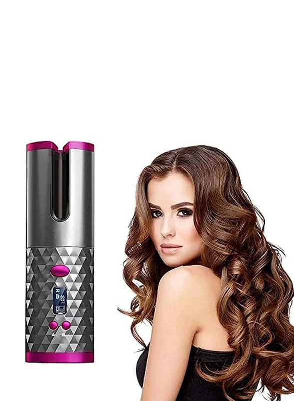 Rabos Portable Hair Curling Irons with Built-In Rechargeable Battery, 6 Kinds of Temperature Control for Home & Office, Black