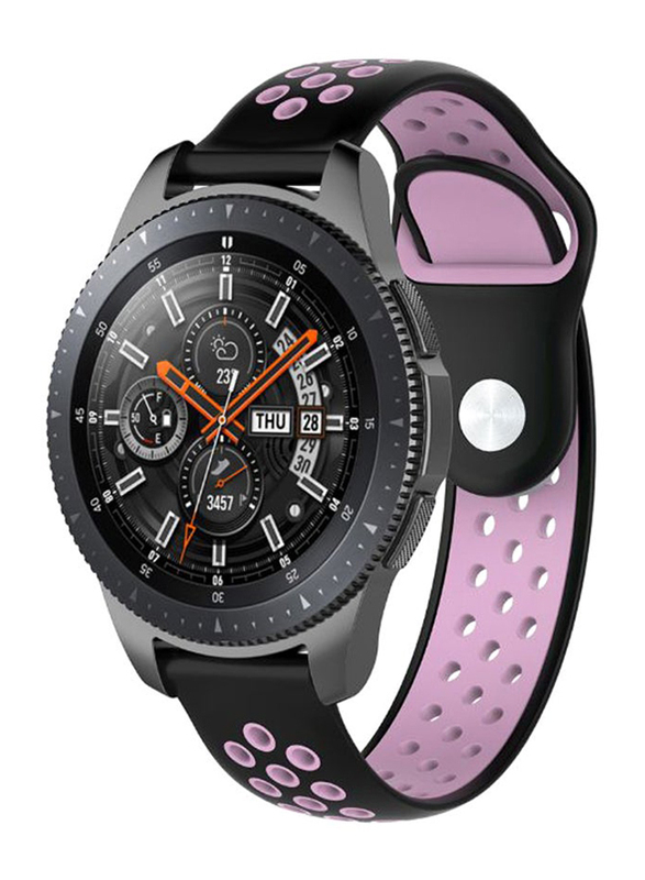 Replacement Wrist Band for Samsung Galaxy Watch 46mm, Black/Pink