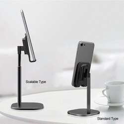 Dock Cradle Holder Stand for Office Desk Mobile Phone & Tablet Holder, Black