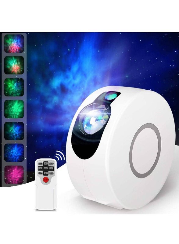 XiuWoo Colourful Star Projector 2022 7 Lighting Effects with 360 Degree Rotating & Remote Control LED Night Light, Multicolour