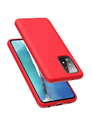 Samsung Galaxy A72 4G Protective Soft Silicone Mobile Phone Case Cover, Red