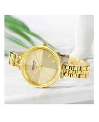 Curren Analog Watch for Women with Stainless Steel Band, Water Resistant, Gold