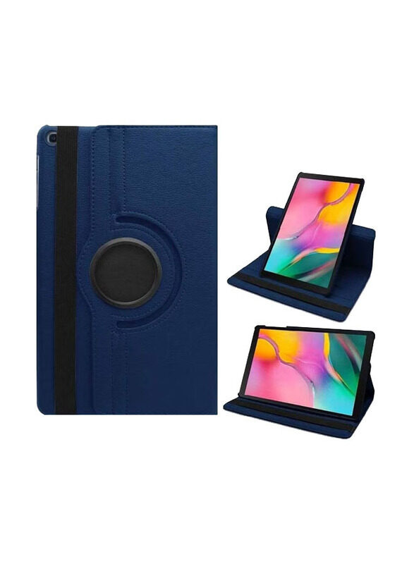 

Generic Samsung Galaxy Tab S6 Lite Folio Leather Smart Case Cover 360 Degree Rotating Stand, Blue