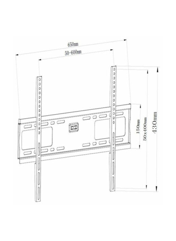 Skill Tech Fixed Type TV Wall Mount, SH65F, Black