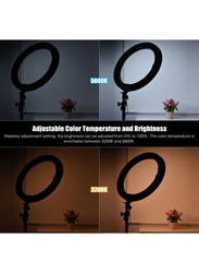 Andoer Universal Mobile Phone Professional Colour Digital Ring Video Light, Black