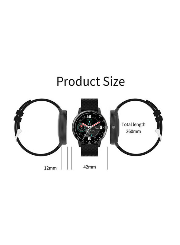 V9444B Waterproof Smartwatch, Black