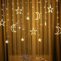 Ramadan Moon & Stars Decoration Lights, 3.5 Meter, Warm White