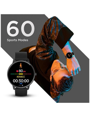 Full Touch Screen 60 Modes Bluetooth Calling Blood Pressure Heart Rate Sleep Monitor Smartwatch, Black