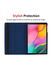 Samsung Galaxy Tab S6 Lite Leather Tablet Flip Case Cover with 360 Degree Rotating Stand, Blue