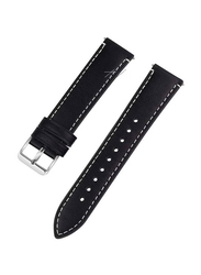 Quick Release Leather 20mm Watch Strap, Black