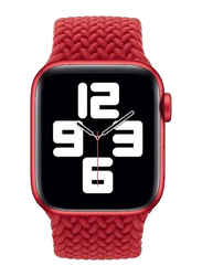 Braided Solo Loop Watch Band for Apple Watch Series 7 41mm, Red