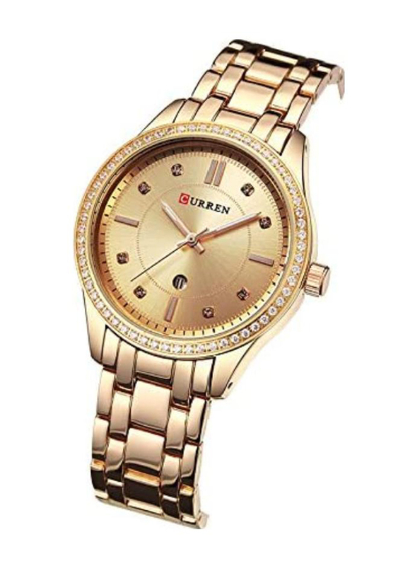 Curren Analog Watch for Women with Alloy Band, Water Resistant, 9010, Rose Gold