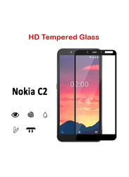 Nokia C2 HD Full Coverage Easy Installation 9H Hardness Tempered Glass Screen Protector, Clear