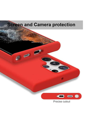 Samsung Galaxy S23 Ultra Protective Slim Fit Soft TPU Back Flexible Silicone Mobile Phone Case Cover, Red