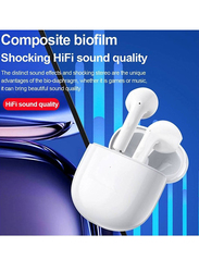 True Wireless Bluetooth 5.1 Sport Music Earbuds with Chip Smart Touch Control Long Endurance Time, White