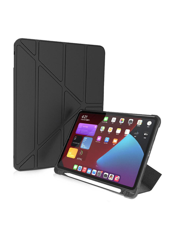 Dux Ducis Apple iPad Air 4 10.9-inch Protective PU Smart Leather Tablet Flip Case Cover, Black