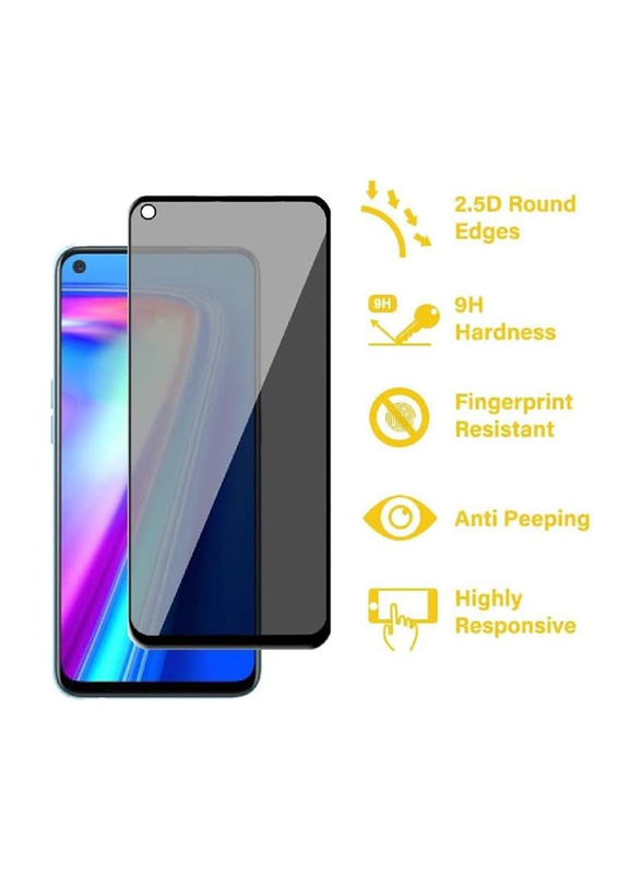 Oppo A54 Anti-Spy Full Screen Privacy Tempered Glass Mobile Phone Screen Protector, Clear