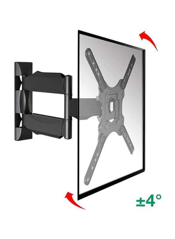 North Bayou TV Wall Mount for 32 to 55-inch TVs, Black