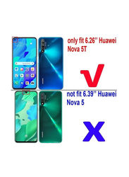 Huawei Nova 5T Tempered Glass Screen Protector, Clear