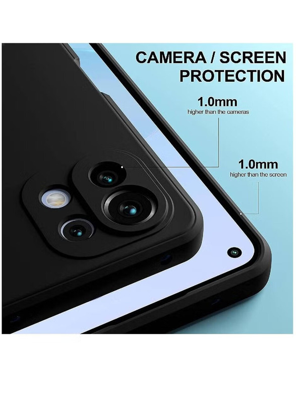 Xiaomi Mi 11 Lite NE 5G/Mi 11 Lite Protective Shockproof Soft Liquid Silicone Mobile Phone Case Cover, Black