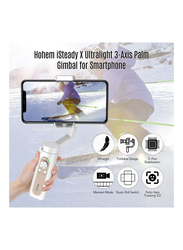 Hohem Isteady X Ultralight 3-Axis Palm Gimbal Handheld Stabilizer Set, 5 Pieces, White