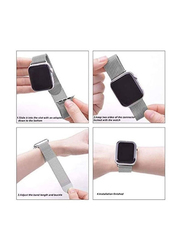 Replacement Milanese Loop Strap for Apple iWatch Series Band 38/40mm, Silver