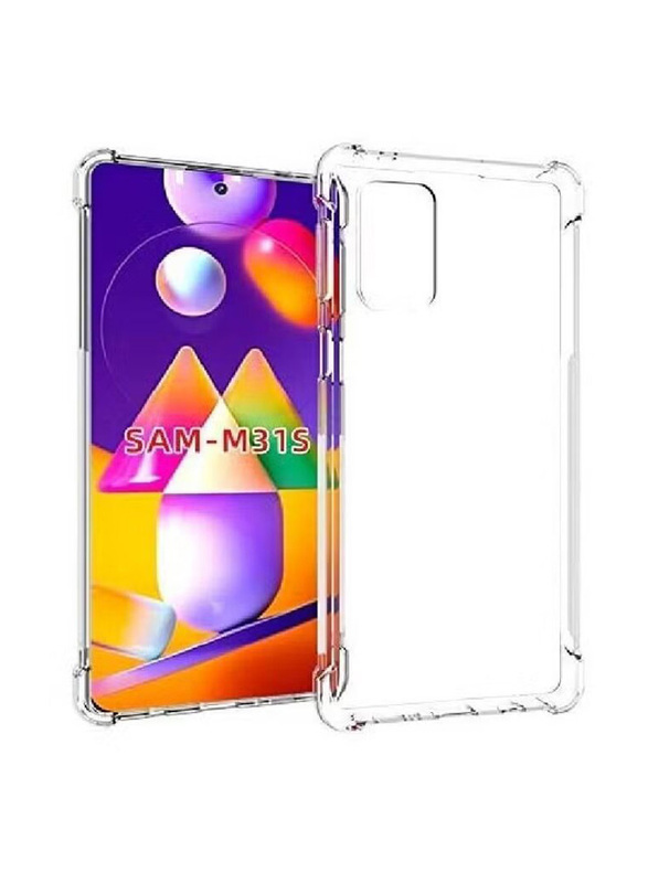 Samsung Galaxy M31s Crystal Clear Shockproof TPU Bumper Mobile Phone Case Cover, Transparent