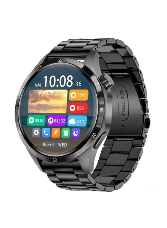 IP68 Waterproof Bluetooth Calling Fitness Tracker Smartwatch, with Heart Rate & Sleep Monitor for iPhone & Android, Black