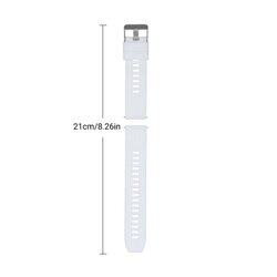 22mm Silicone Quick Release Watch Strap Band with Buckle Soft Breathable Wristband for 22mm Traditional & Smartwatch, White