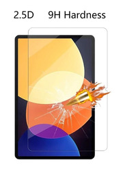 Hyx Xiaomi Pad 5 Pro 12.4 Inch 2022 9H Hardness Scratch Resistant Tempered Glass Screen Protector, 2 Piece, Clear